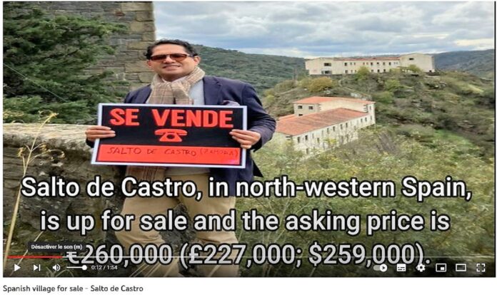 Mise en vente du village Salto de Castro